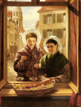 an meinem Fenster Boulogne viktorianisch Sozialszene William Powell Frith Ölgemälde